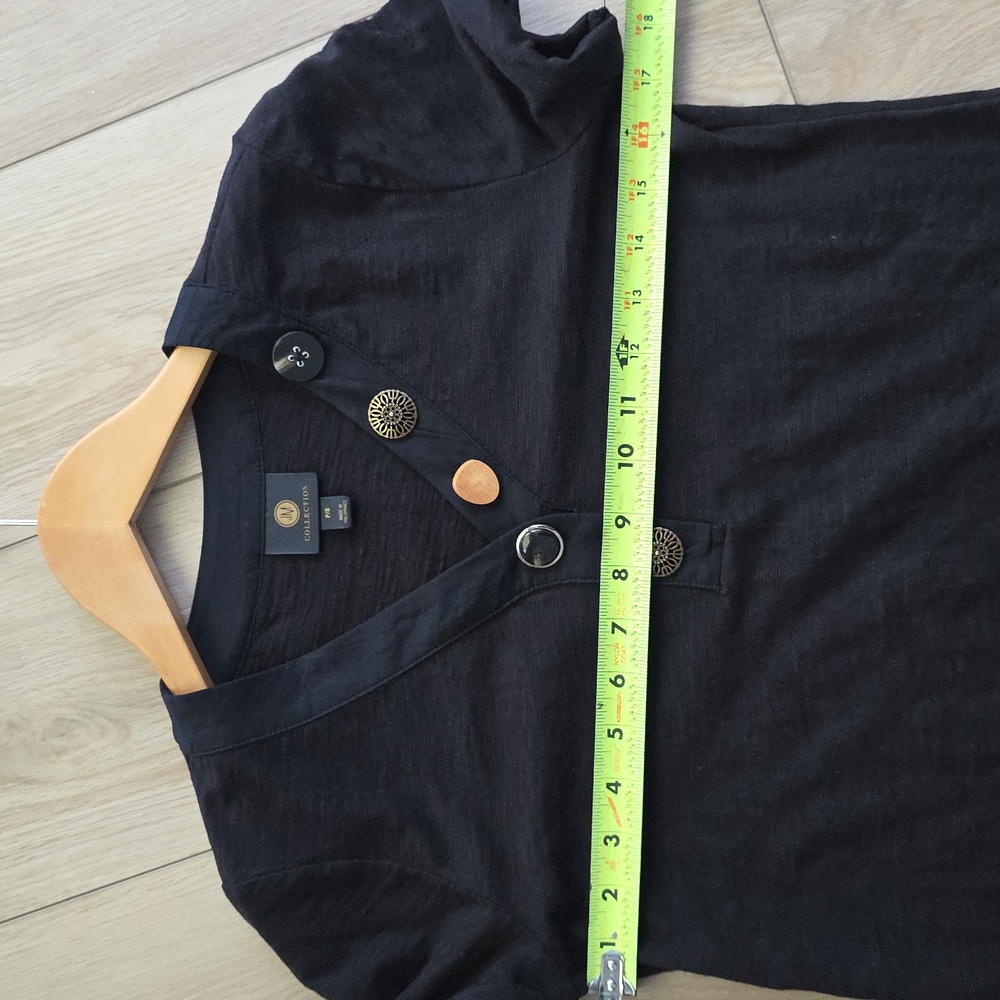 NWOT Stylish Black Stretchy Shirt - Picture 6 of 9